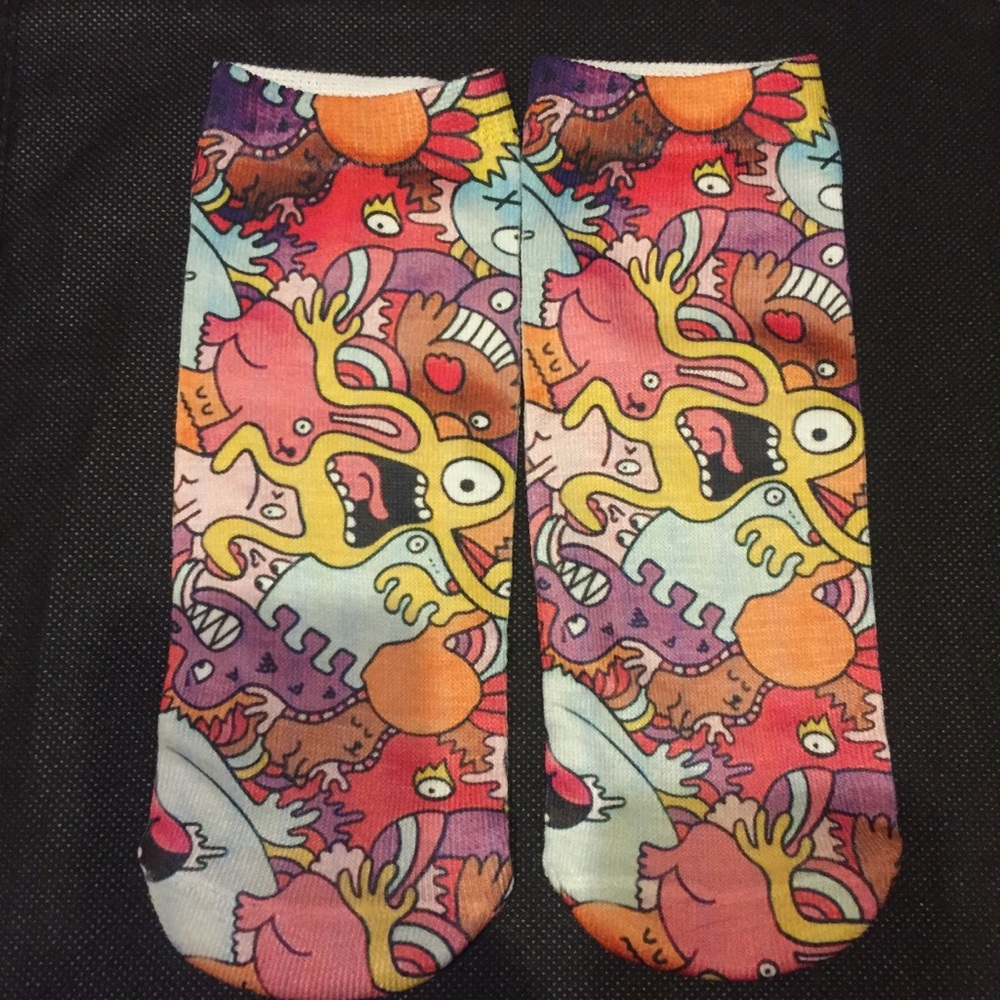 👾 Fun cartoon wild monster and animal socks 👾